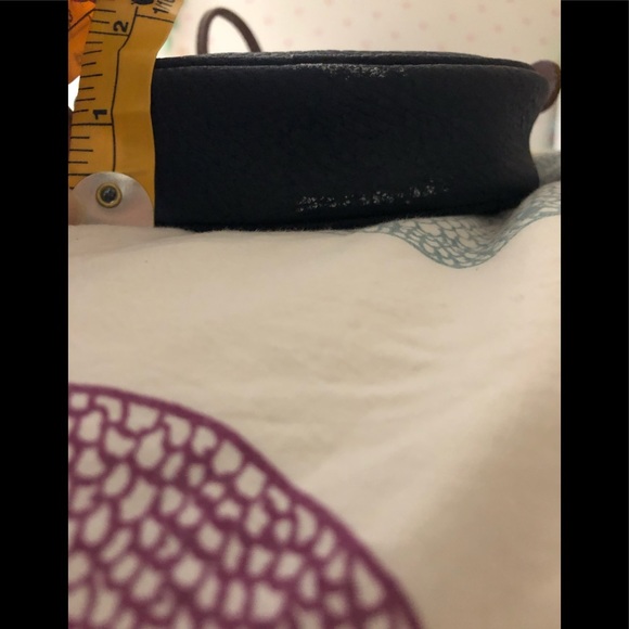 Vintage Esprit navy blue leather crossbody bag - Picture 2 of 6